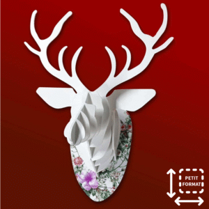Cerf murale écologique (petit format)