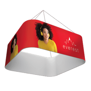 Enseigne suspendue carrée arrondie Vision3System