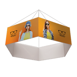 Enseigne suspendue hexagone Vision3System
