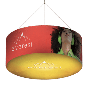 Enseigne suspendue ronde Vision3System