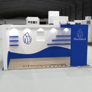 Stand 15m² avec cornière et arche