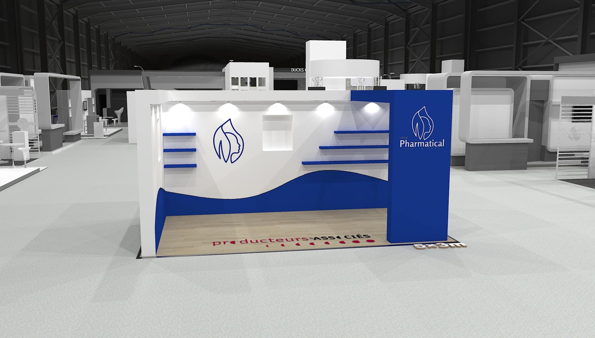 Stand 15m² avec cornière et arche
