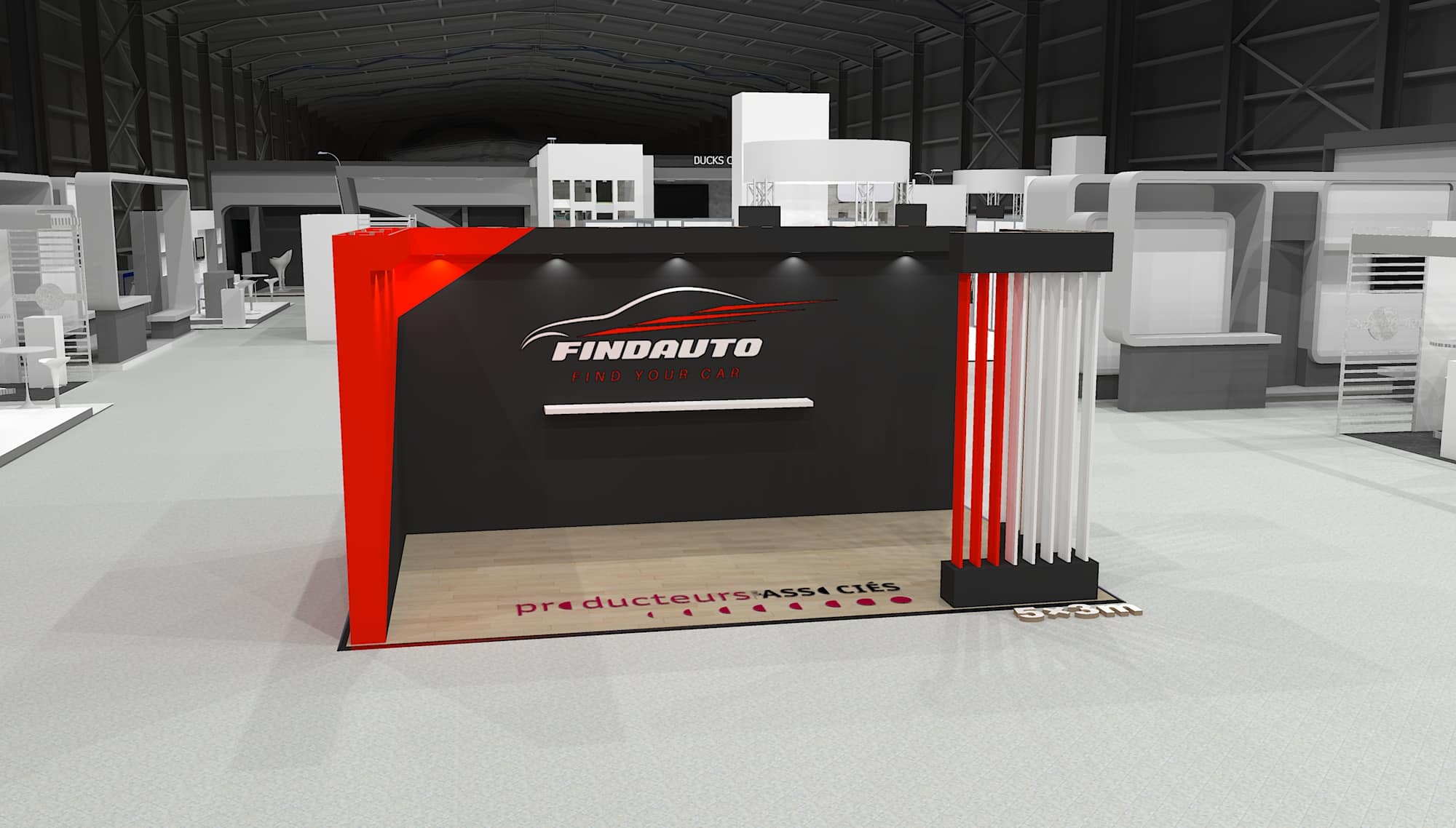 Stand 15m² avec cornière