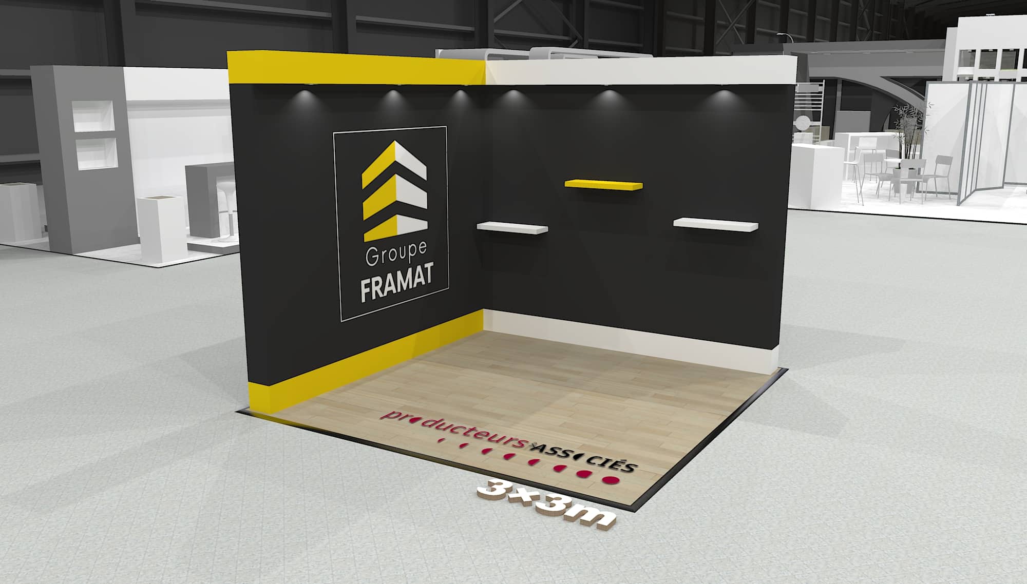 Stand 9m² avec cornière
